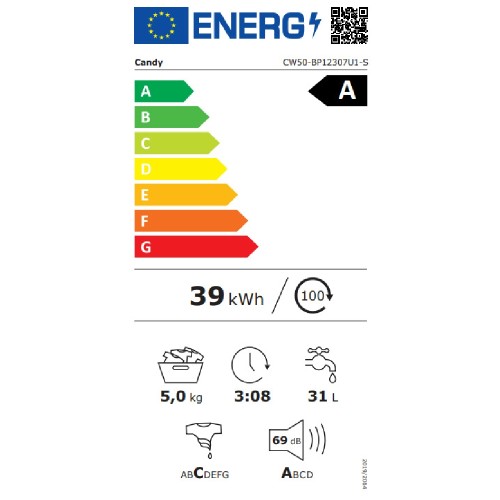 WASHING MACHINE  ΜΙΝΙ  CW50-BP12307U1-S (5KG / A / Wi-Fi)
